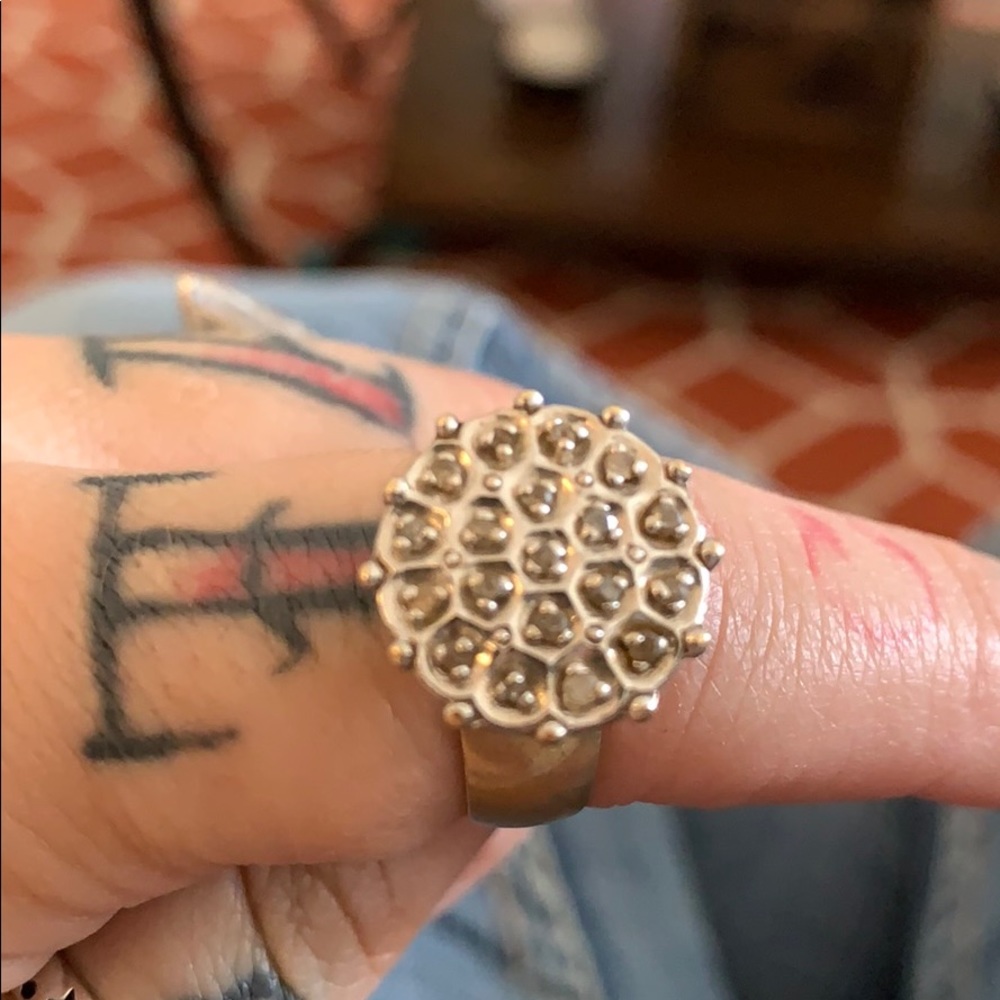 Vintage 10k gold diamond ring sz 7
